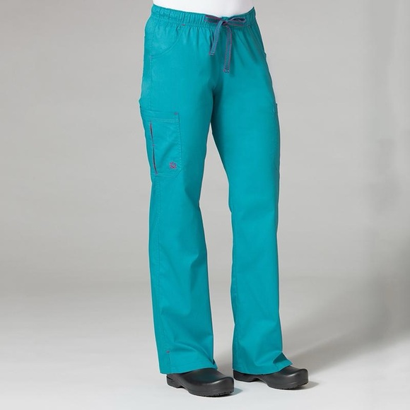 Figs Women's Teal Pants - Picture 1 of 4